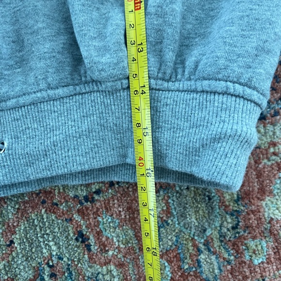 For Love & Lemons Cropped Drawstring Grey Hoodie - Size M 🆕 - Picture 6 of 7